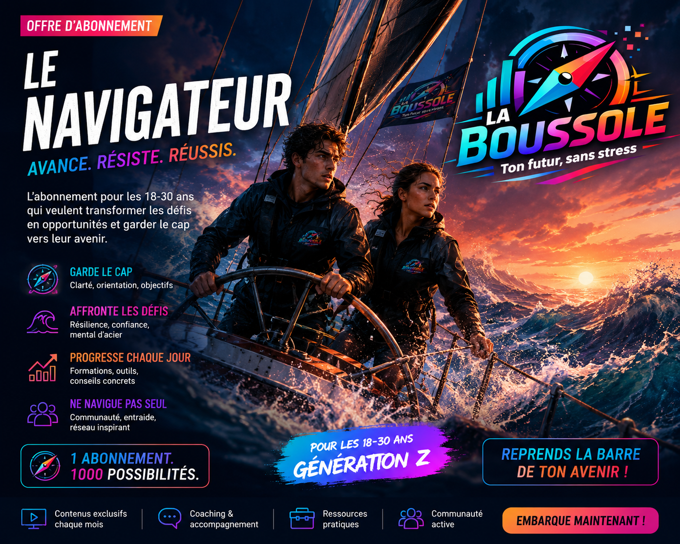 Le Navigateur — visuel programme La Boussole