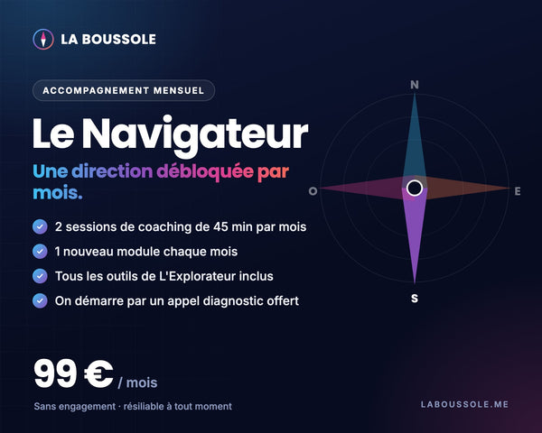 Le Navigateur — Accompagnement mensuel