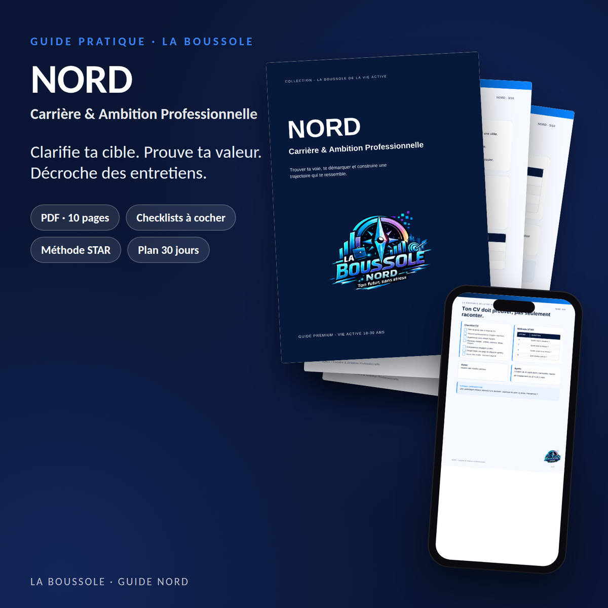 Guide NORD Carrière & Ambition professionnelle — couverture du PDF La Boussole